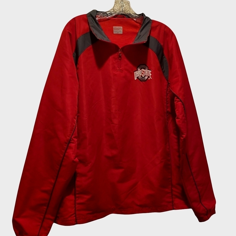 Ohio State Varsity Authentic Quarter Zip Lightweight Jacket Size Medium